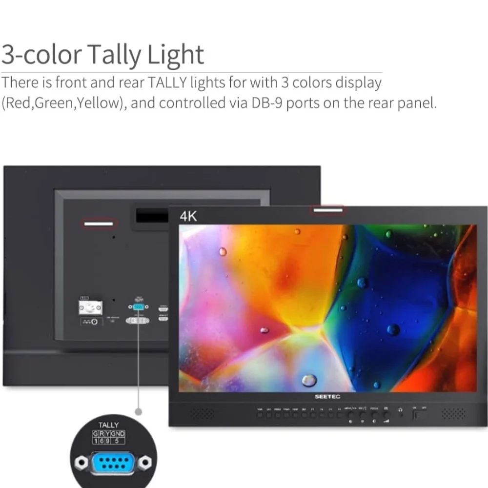 21.5 Inch Broadcast Production LCD Monitor 3G SDI 4K HDMI Input and Output IPS